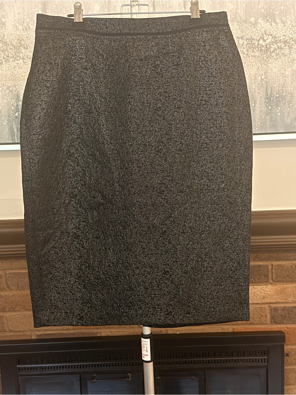 Who What Wear Black Textured Pencil Skirt